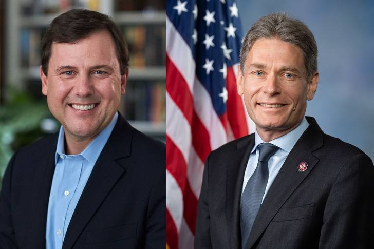 Republican Tom Kean Jr., at left, is challenging incumbent Democrat Tom Malinowski for New Jersey's 7th Congressional District seat.